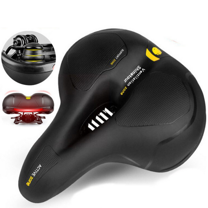 Padded &amp; Adjustable Bike Saddle