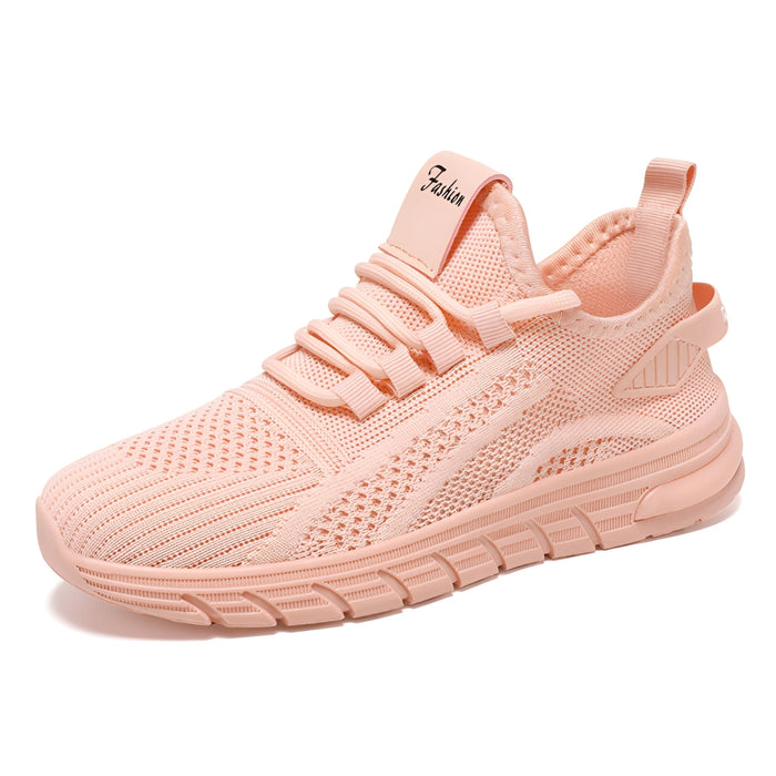Women's Breathable Mesh Trainers Lightweight Lace-Up
