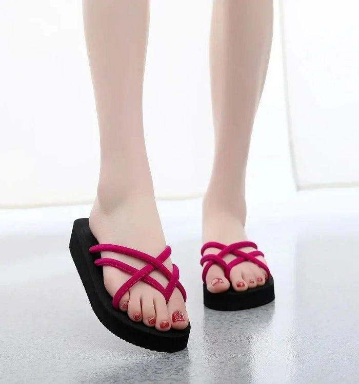 Women's Lightweight Platform Flip-Flops with Arch Support