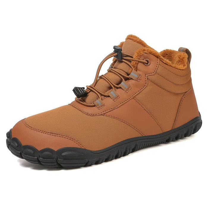 Fleece-Lined High-Top Barefoot Trainers with Non-Slip Sole