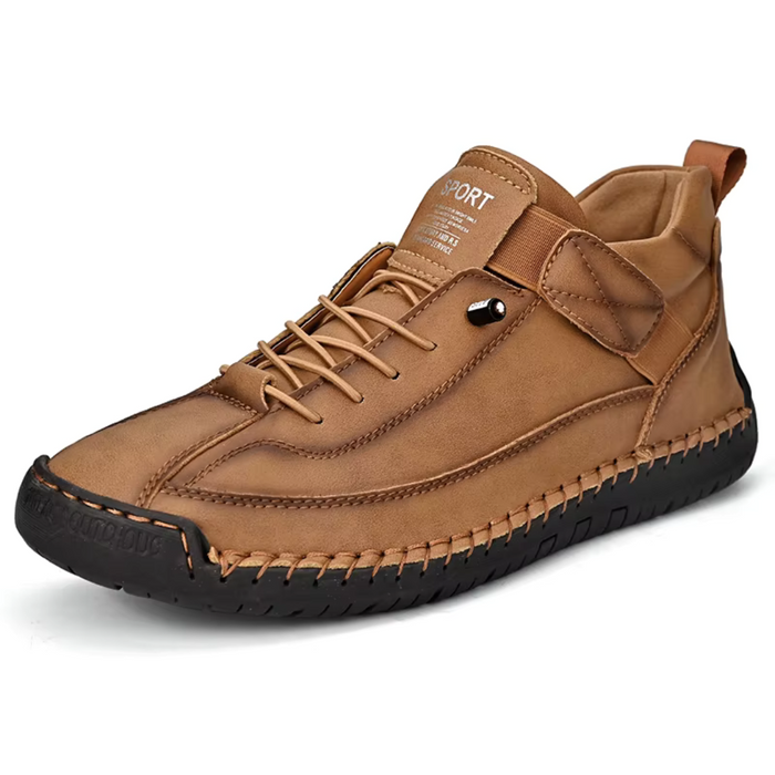 Men's Hand-Stitched Ankle Boots with Orthopedic Insole