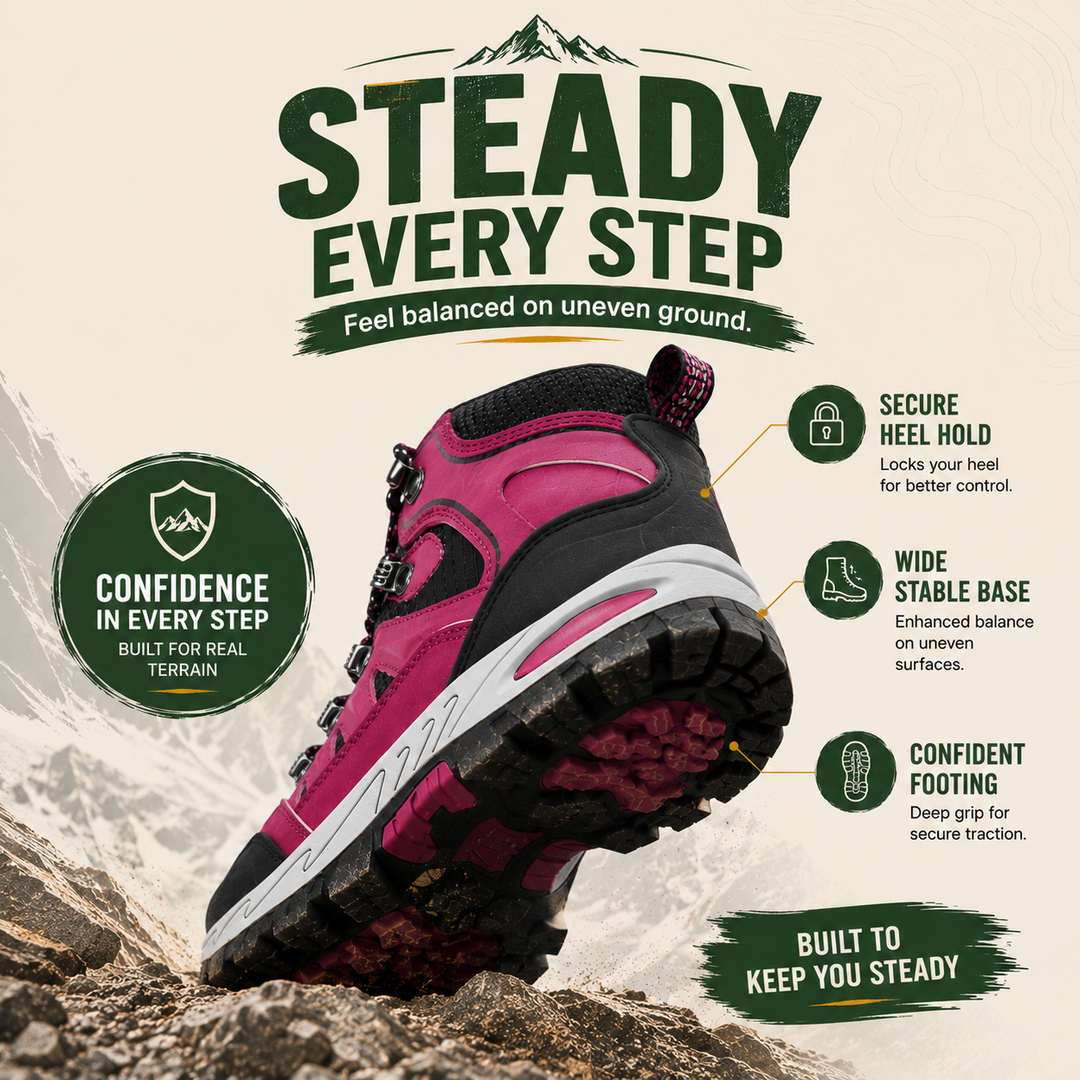 GlacierGrip Women’s Ski-Boot Hiking &amp; Trekking Boots