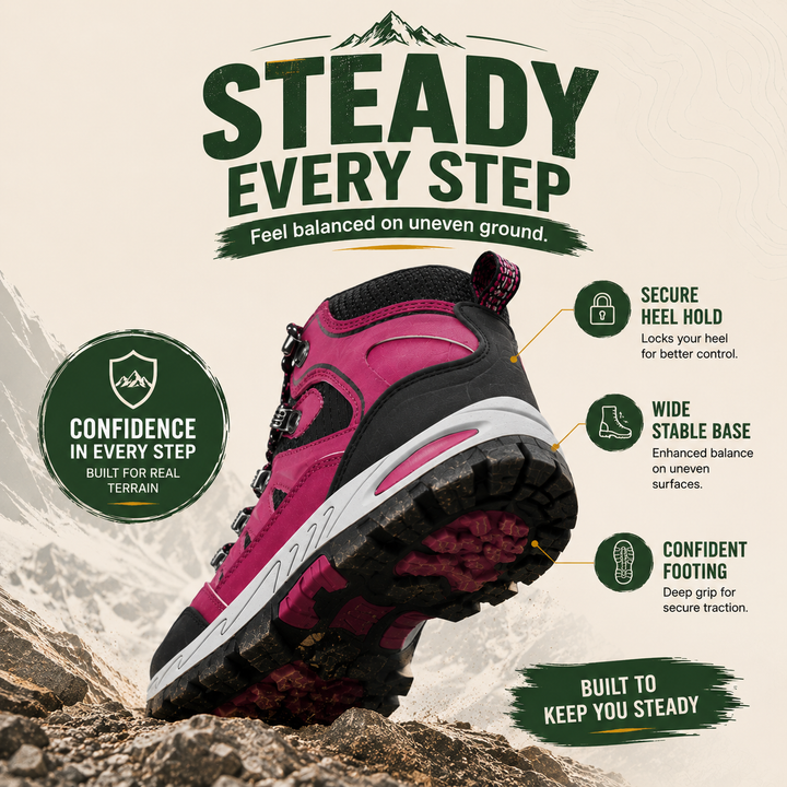 GlacierGrip Women’s Ski-Boot Hiking &amp; Trekking Boots
