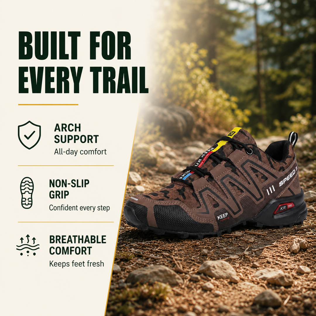OrthoStride Terrain — Orthopedic Hiking Shoes for Pain-Free Steps &amp; Natural Support (Unisex)