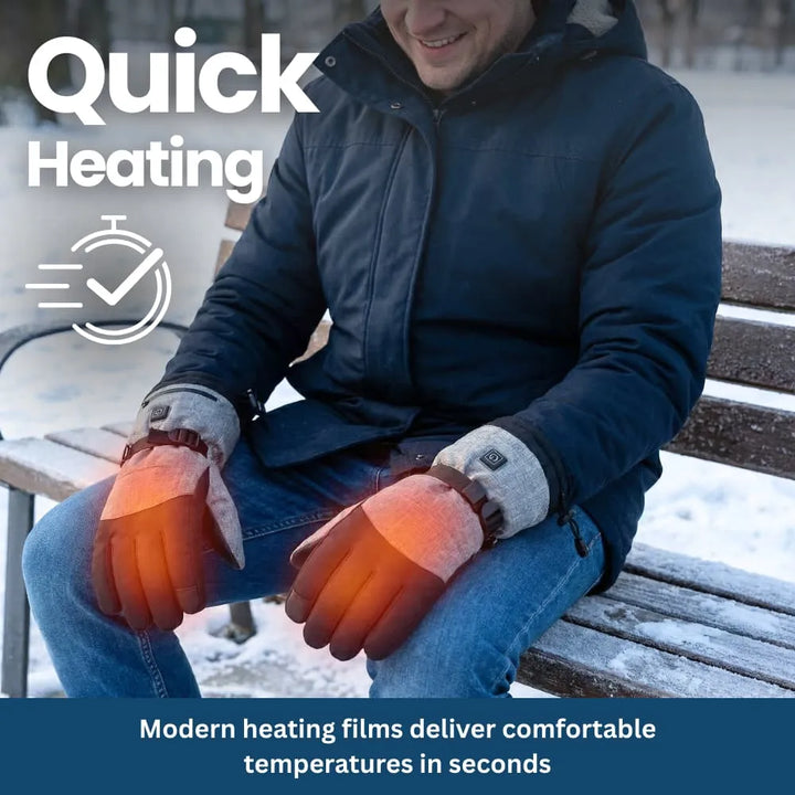 Windproof Rechargeable Heated Gloves