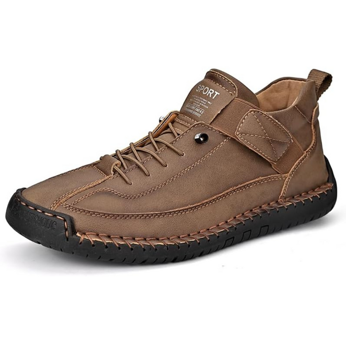 Men's Hand-Stitched Ankle Boots with Orthopedic Insole