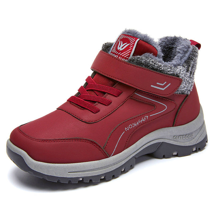 Fleece-Lined Winter Trainers with Hook-and-Loop Strap
