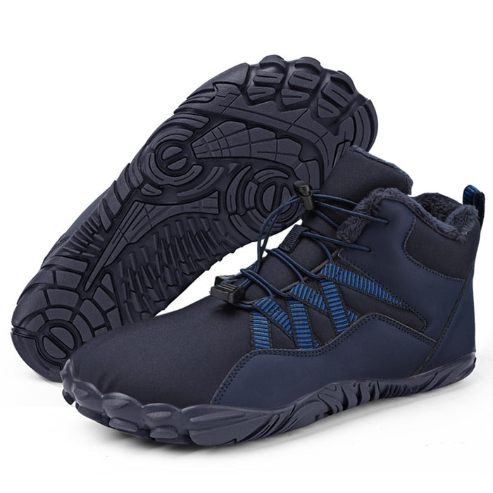 Fleece-Lined Barefoot Winter Boots with Anti-Slip Sole