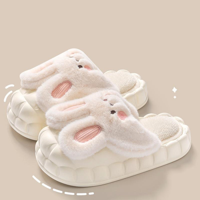 Phoebe | Fluffy bunny slippers with washable detachable top