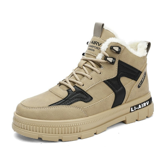 Archie | Men's Plush-Lined High-Top Winter Boots with Lug Sole