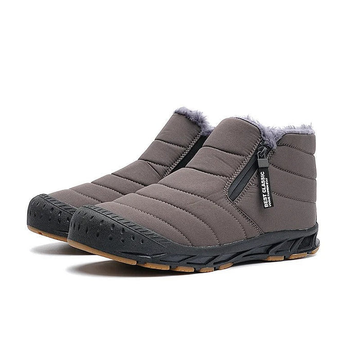 Insulated Quilted Ankle Boots with Fleece Lining