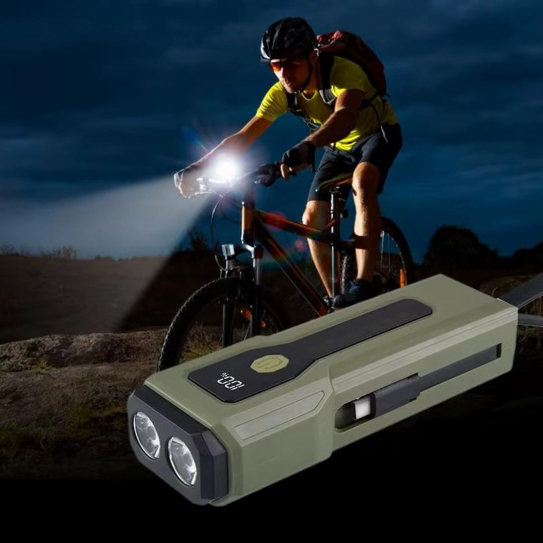 Multi‑Mode LED Flashlight with Power Bank