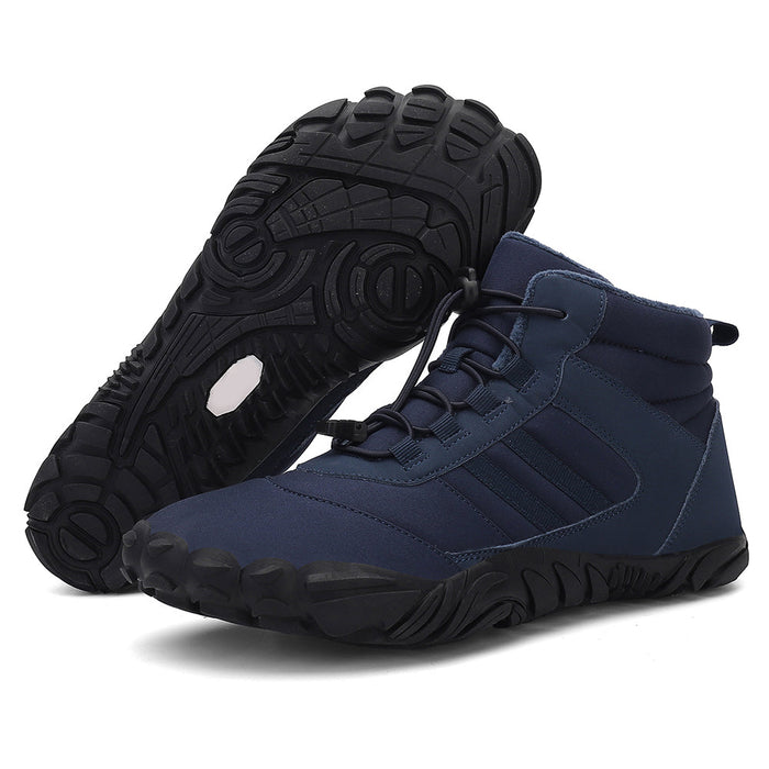 Fleece-Lined Barefoot Ankle Boots with Wide Toe Box