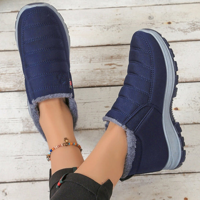 Women's Fleece-Lined Slip-On Winter Ankle Boots