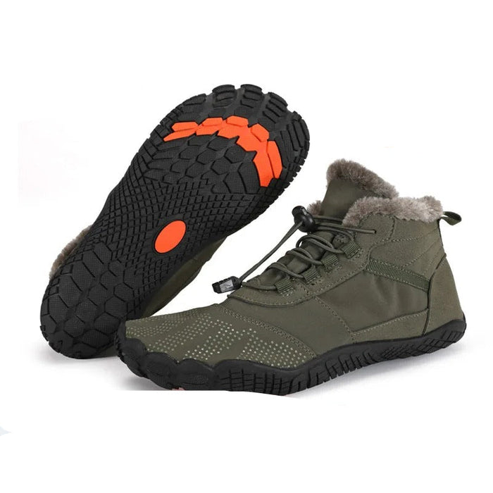 Fleece-Lined Ankle Boots with Wide Toe Box Slip-Resistant