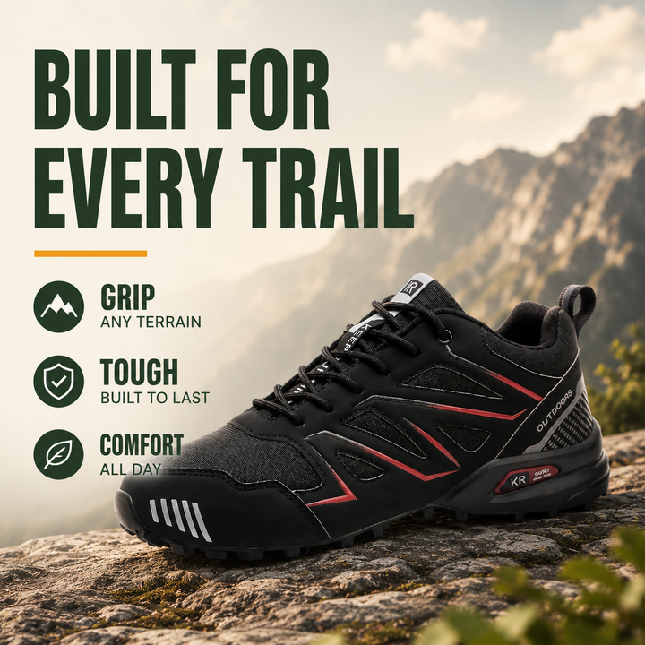 PathVenture Men’s Slip-Resistant Lightweight Hiking Shoes