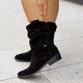 Women's slouchy suede western boots