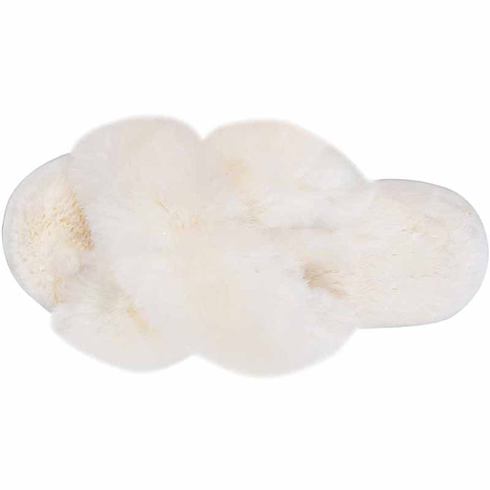Imogen | Fluffy criss-cross faux fur slippers with open toe