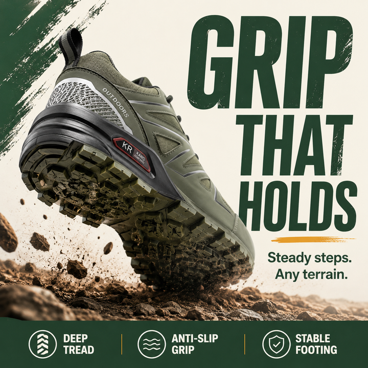 PathVenture Men’s Slip-Resistant Lightweight Hiking Shoes