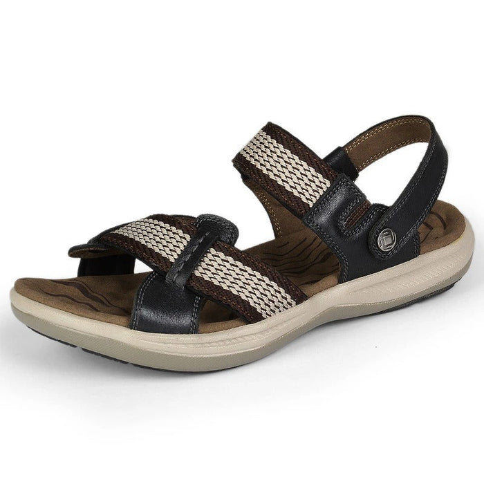 Men's Leather Arch Support Sandals Orthotic Footbed