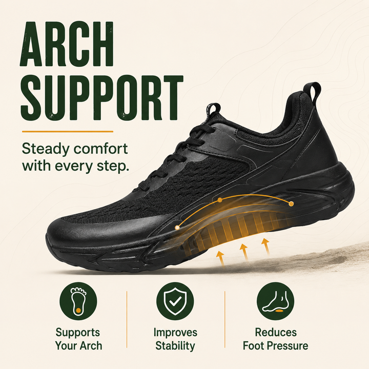 StrideEase Men’s Wide-Toe Orthopedic Walking Shoes