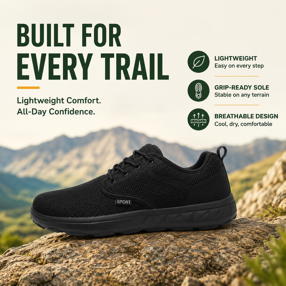 SummitEase Men’s Wide-Toe Orthopedic Walking Shoes
