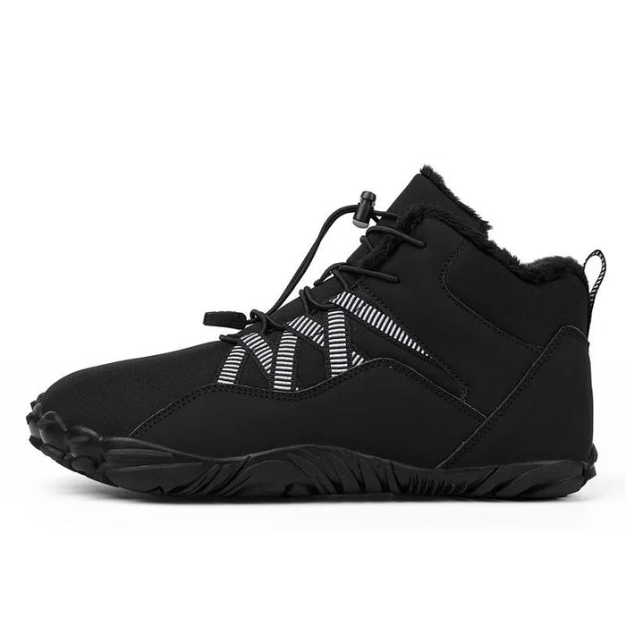Fleece-Lined High-Top Barefoot Trainers with Non-Slip Sole