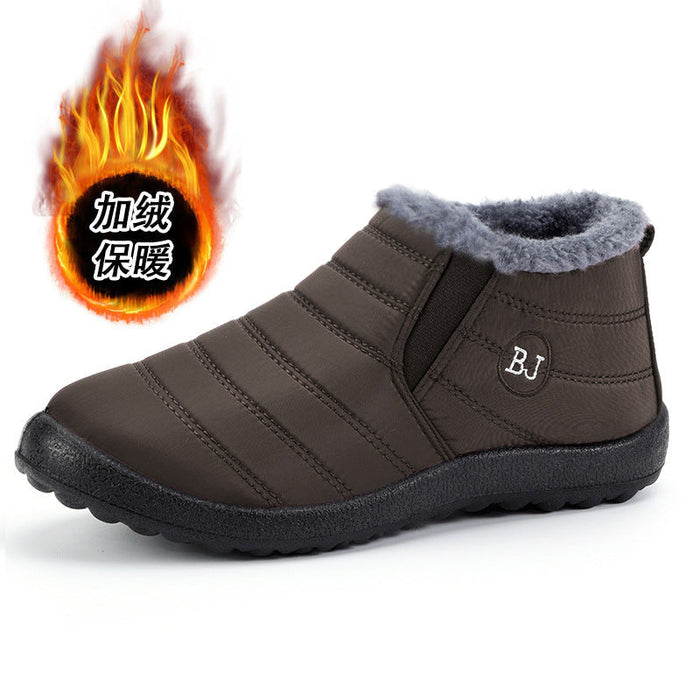 Quilted Ankle Boots Fleece Lined Slip-On Waterproof