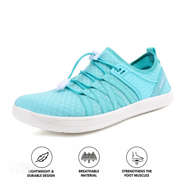Men's Barefoot Trainers with Breathable Mesh Lace-Up