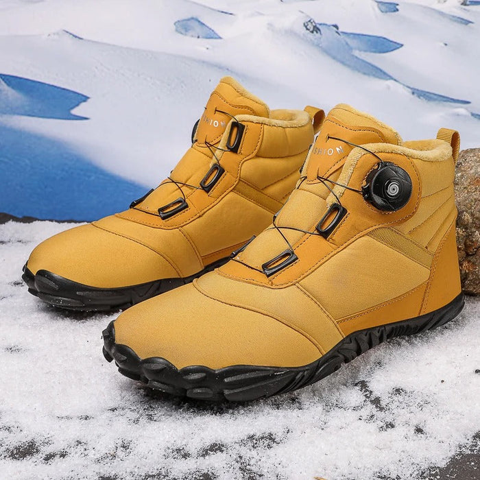 Fleece-Lined High-Top Barefoot Trainers with Non-Slip Sole