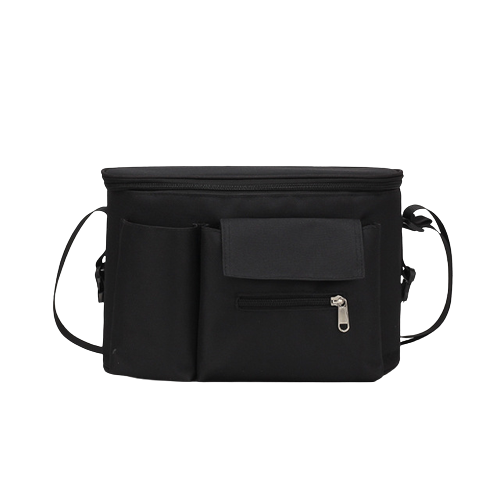 Insulated Stroller Organiser with Front Pockets and Strap