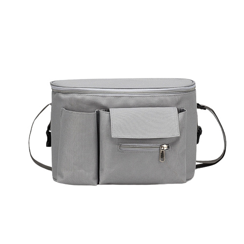Insulated Stroller Organiser with Front Pockets and Strap