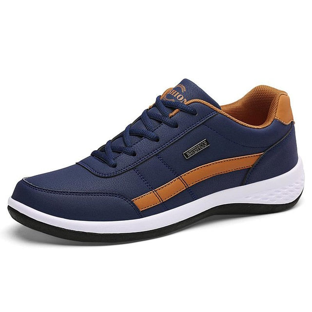 Men's Navy Athletic Trainers with Arch Support Lace-Up