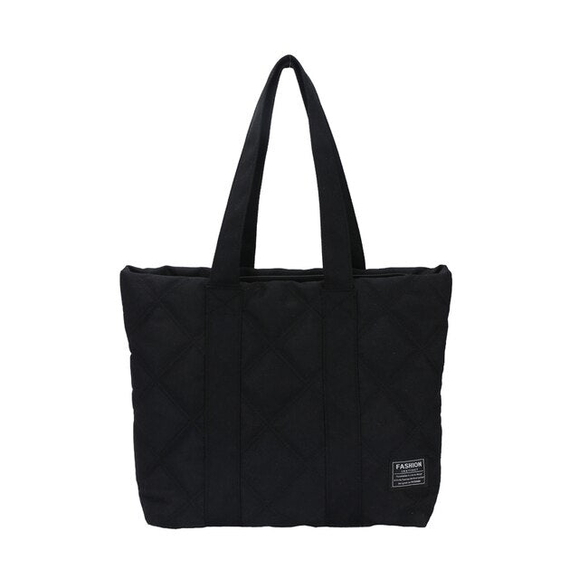 Women's Quilted Tote Bag Water-Resistant Zip Top
