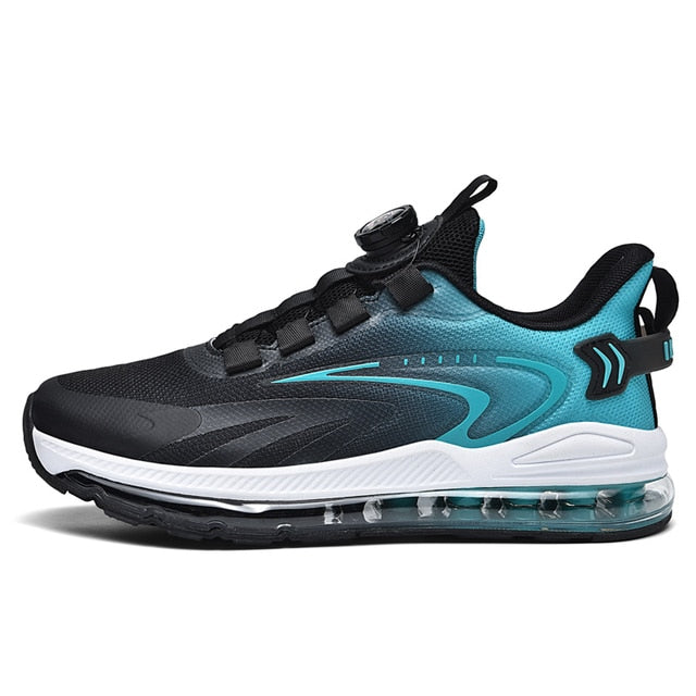 Men's Air-Cushion Trainers with Arch Support and Mesh Upper