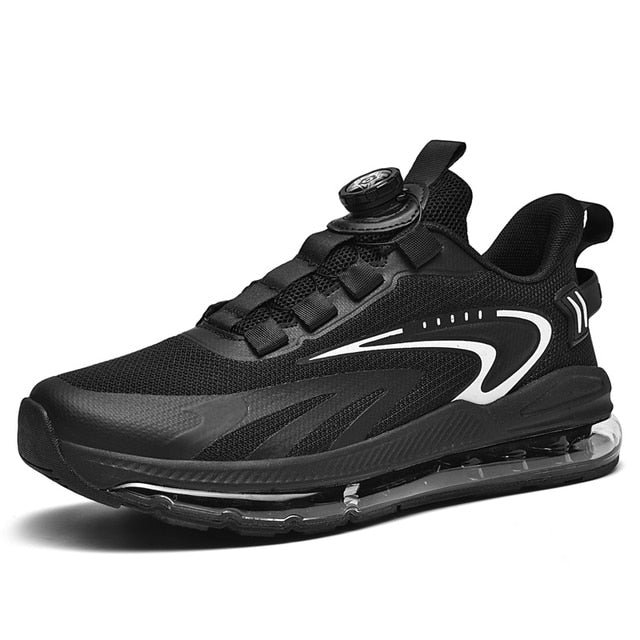 Men's Air-Cushion Trainers with Arch Support and Mesh Upper