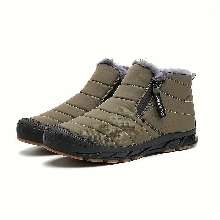Men's Waterproof Winter Ankle Boots with Fleece Lining