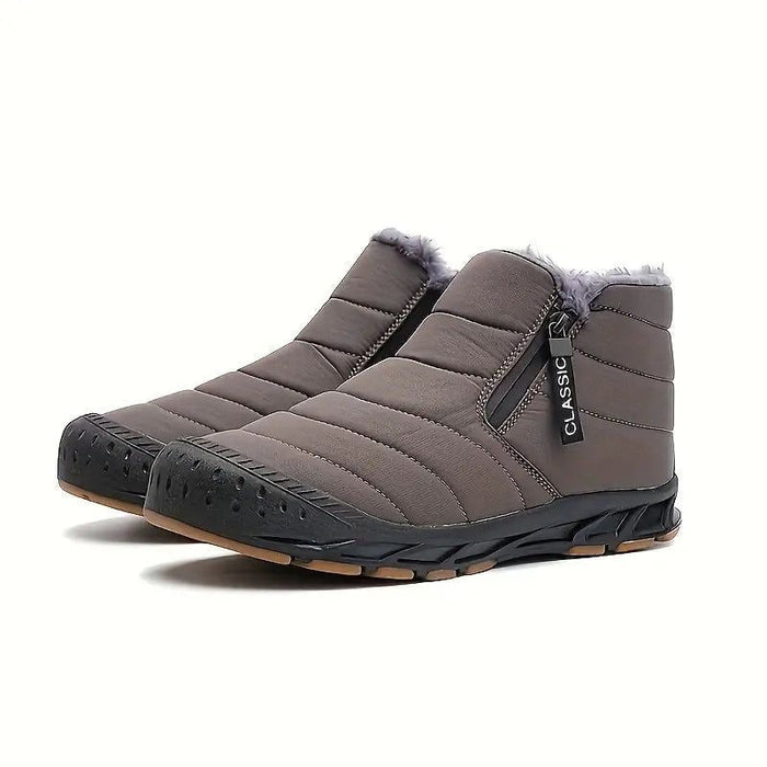 Men's Waterproof Winter Ankle Boots with Fleece Lining