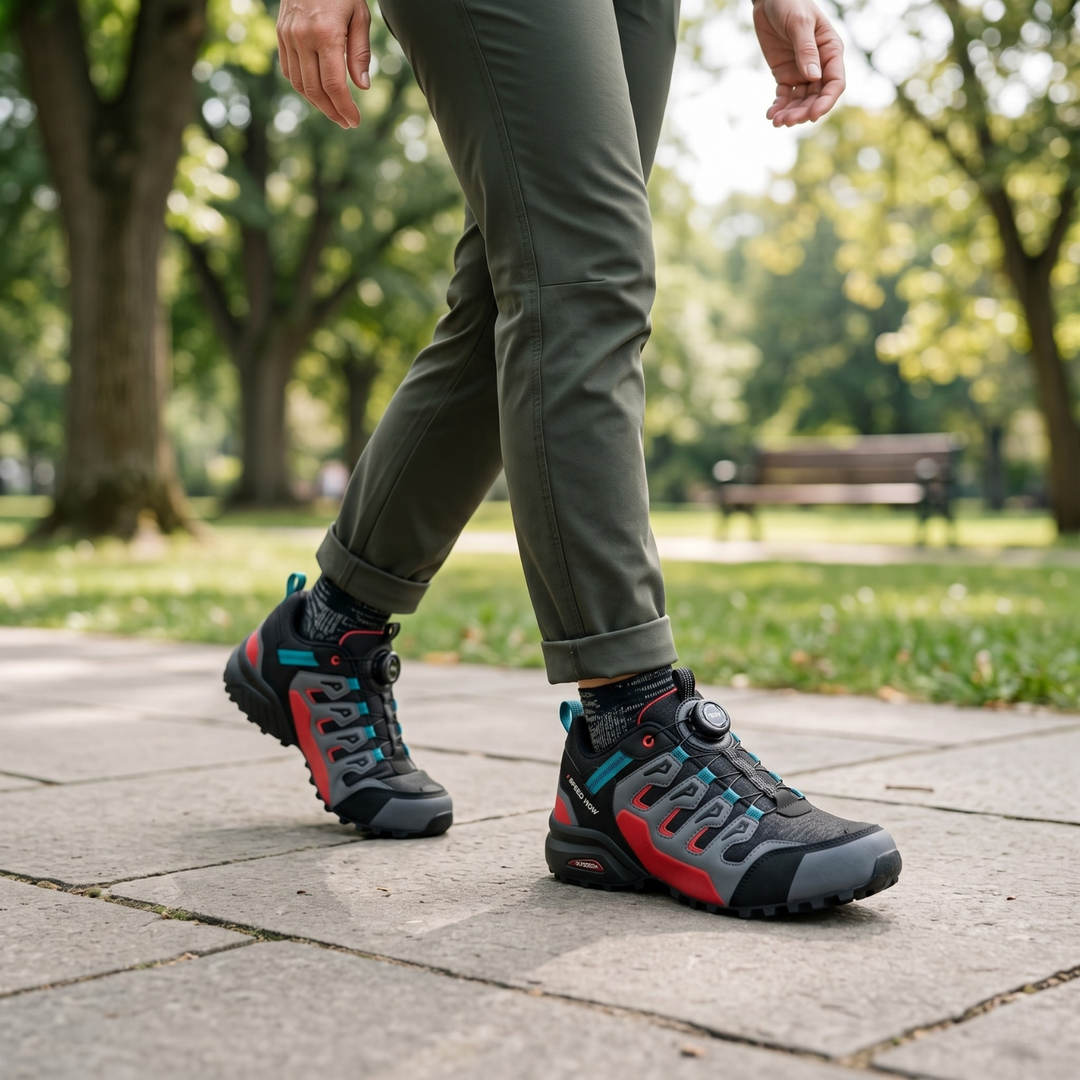 PeakTrail Men’s Shock-Absorbing Outdoor Hiking Shoes