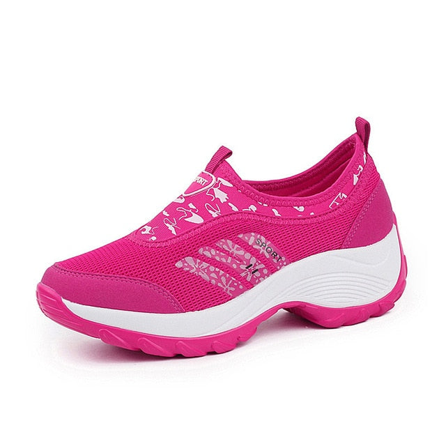 Women's Mesh Arch Support Trainers with Cushioned Sole