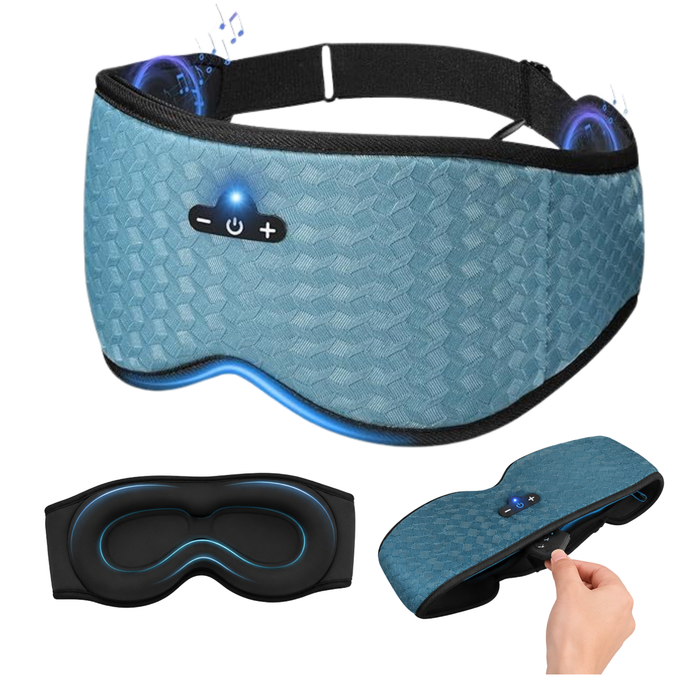 Bluetooth Sleep Mask 3D Contoured Eye Cups Light Blocking