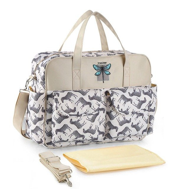 Multi-Pocket Diaper Bag with Stroller Straps