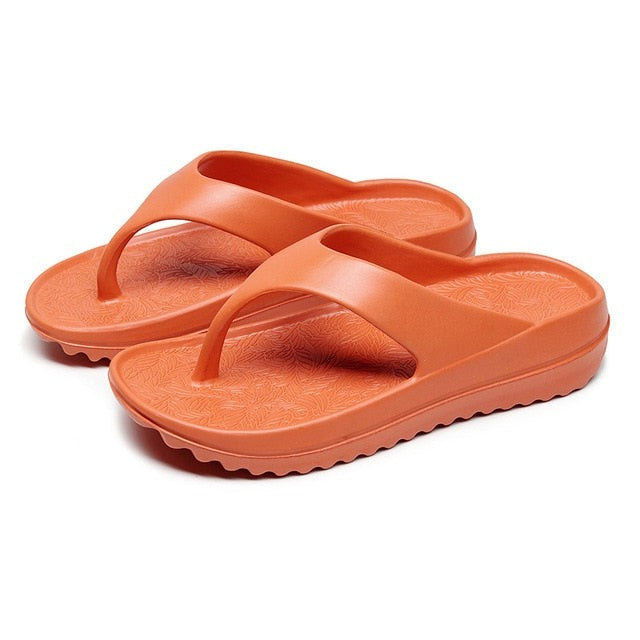 Women's Thong Flip Flops with Textured Footbed