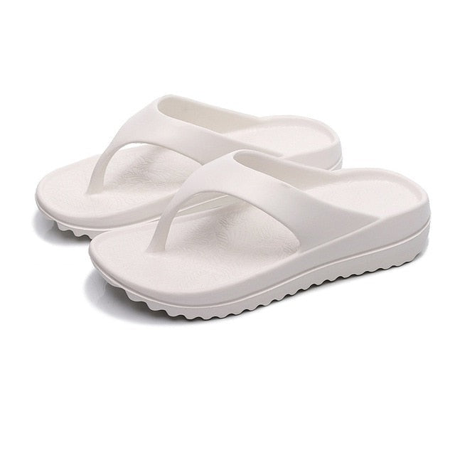 Women's Thong Flip Flops with Textured Footbed