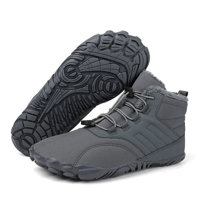 Barefoot Ankle Boots with Lace-Up Closure and Wide Toe Box
