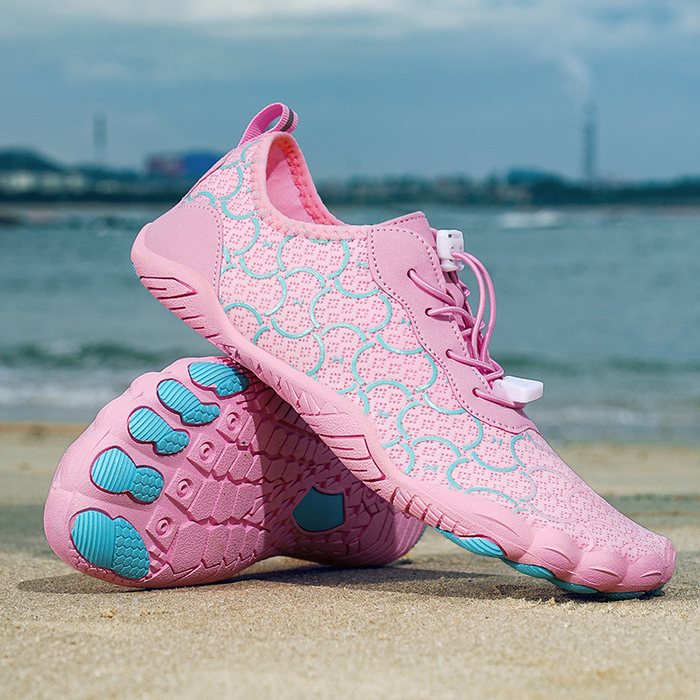 Women's Barefoot Trainers with Flexible Sole and Lace-Up
