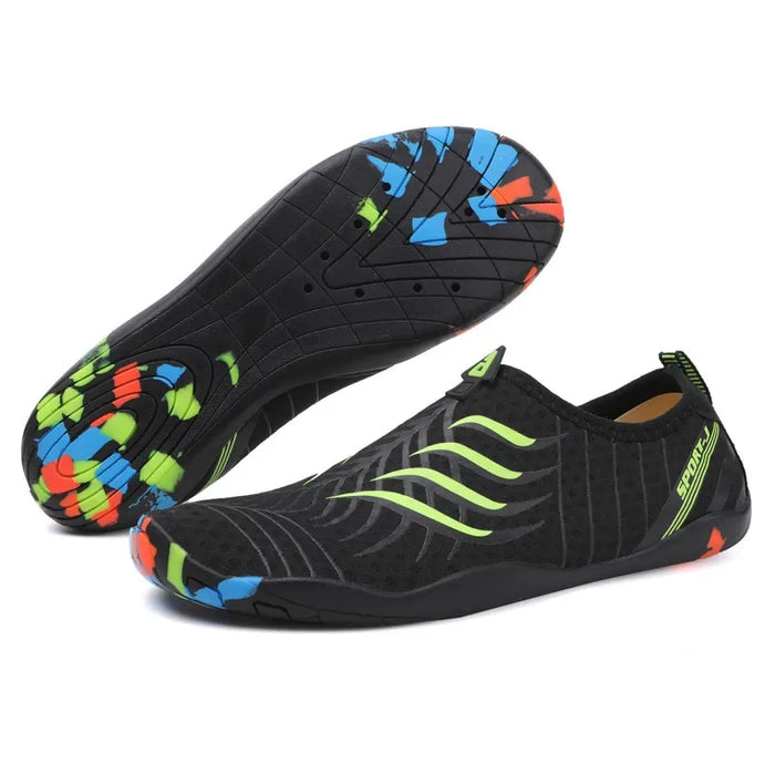 Slip-On Water Shoes with Textured Sole for Swimming