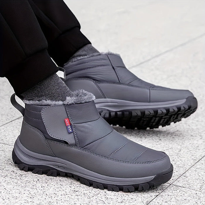 Fleece-Lined Winter Ankle Boots with Wide Toe Box