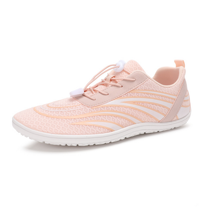 White Black Stripe Barefoot Trainers Flexible Slip-On