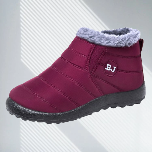 Women's Fleece-Lined Ankle Boots with Quilted Design